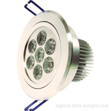 7W  LED ceiling lights bright silver